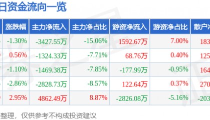 股票行情快报:银河电子(002519)7月9日主力资金净卖出3427.55万元