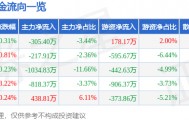 股票行情快报：马应龙（600993）4月30日主力资金净卖出305.40万元