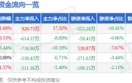股票行情快报:六国化工(600470)9月5日主力资金净买入920.73万元