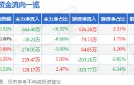 股票行情快报:六国化工(600470)8月13日主力资金净卖出564.40万元